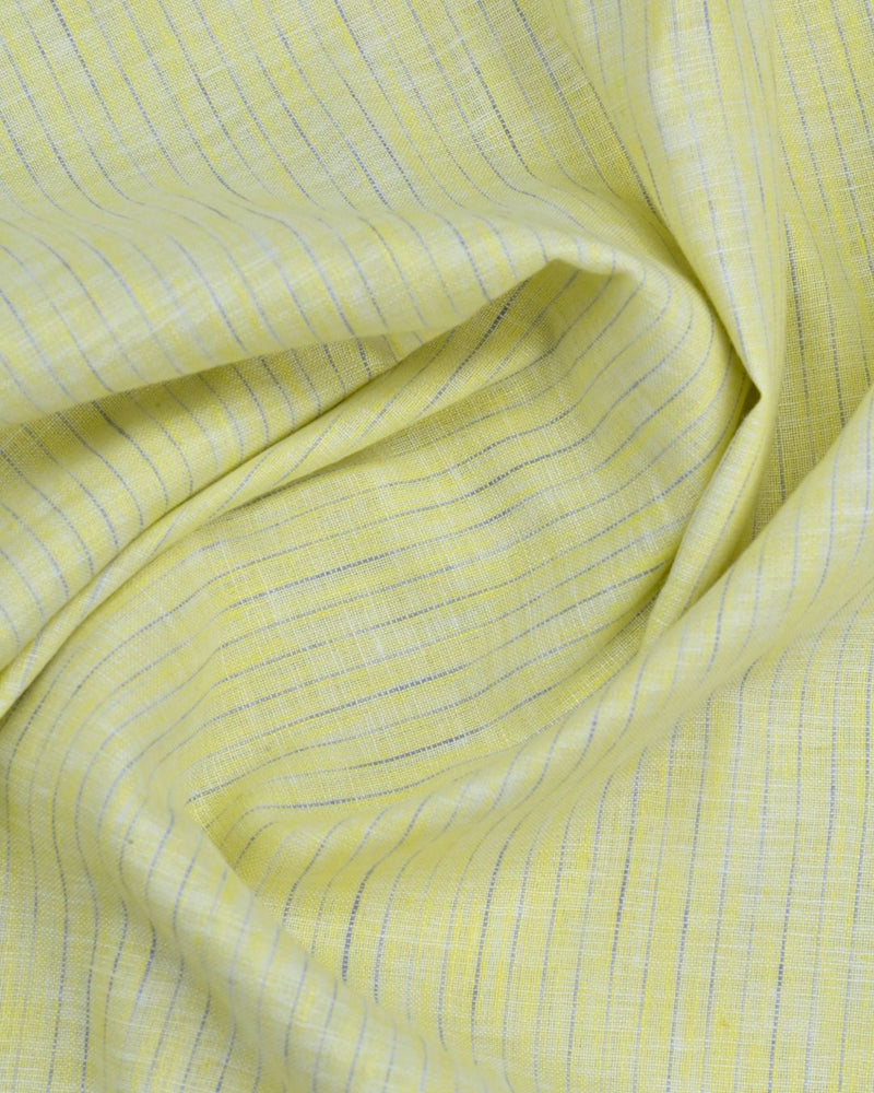 Yellow Mini Stripes -Full-Bamboo Linen