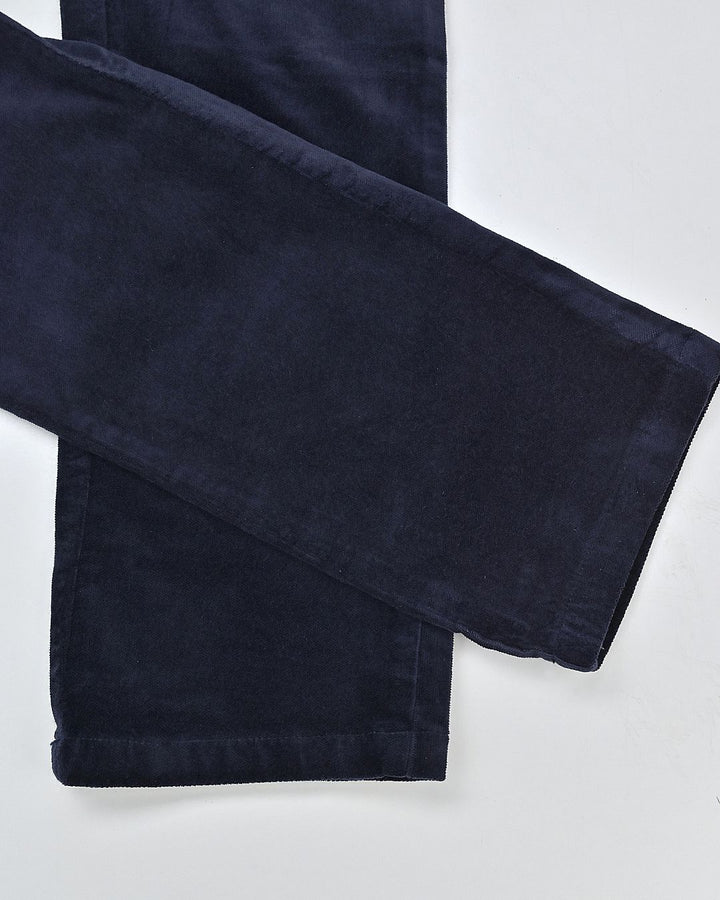 Navy Pixel Printed - Corduroy Pant