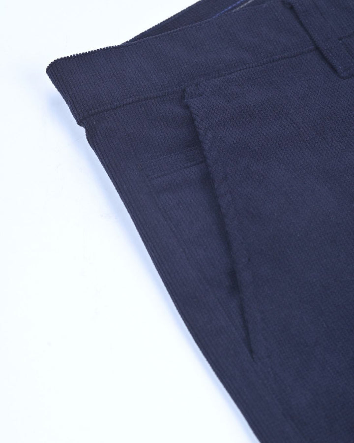 Navy Textured - Corduroy Pant