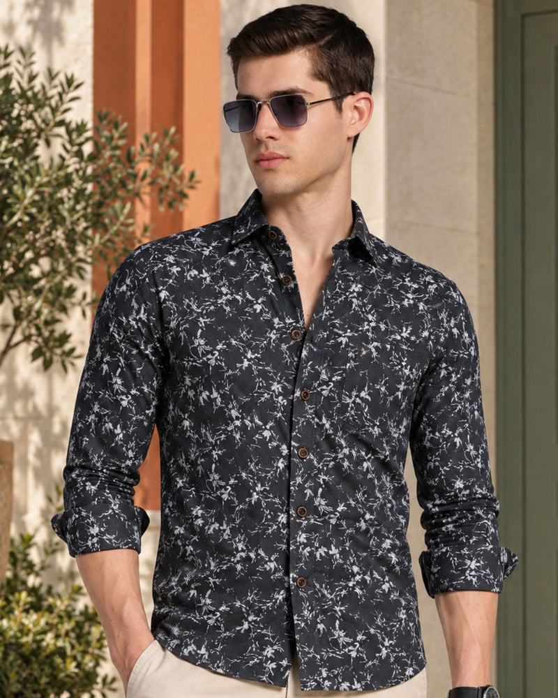Charcoal Messy Print -Full-Stain Proof