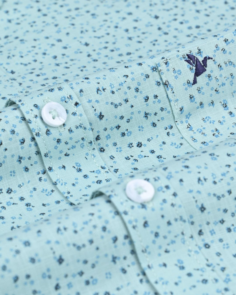 Turquoise Mini Print -Full-Stain Proof