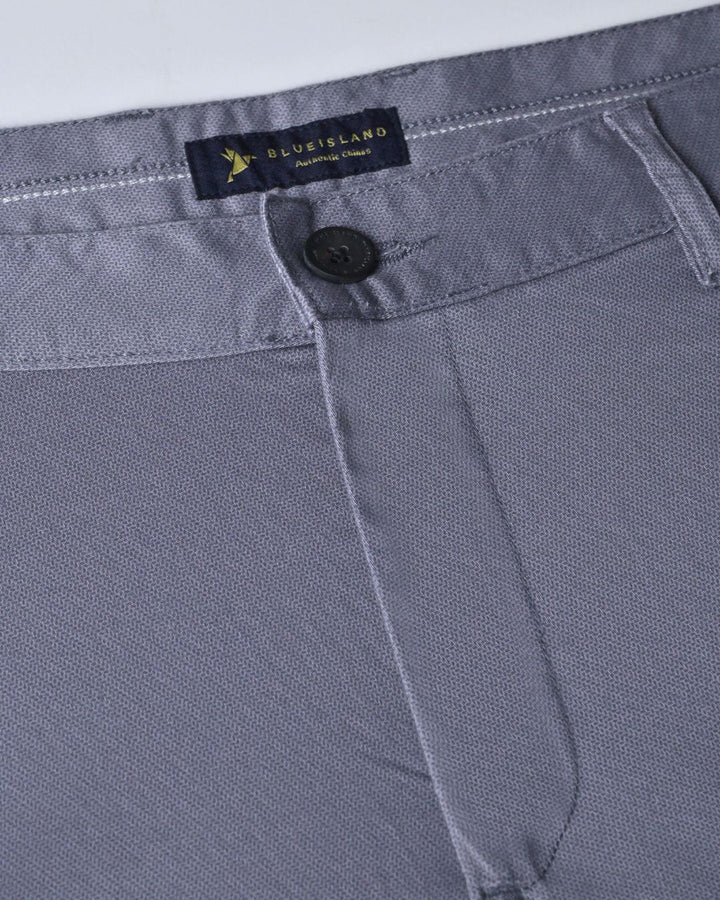 Silver Grey Petal Printed - 2 way stretch - COTTON PANT