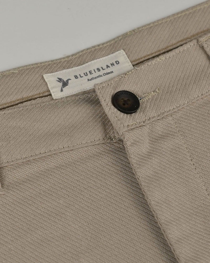 Cream Cross Stripes - Dobby Pant