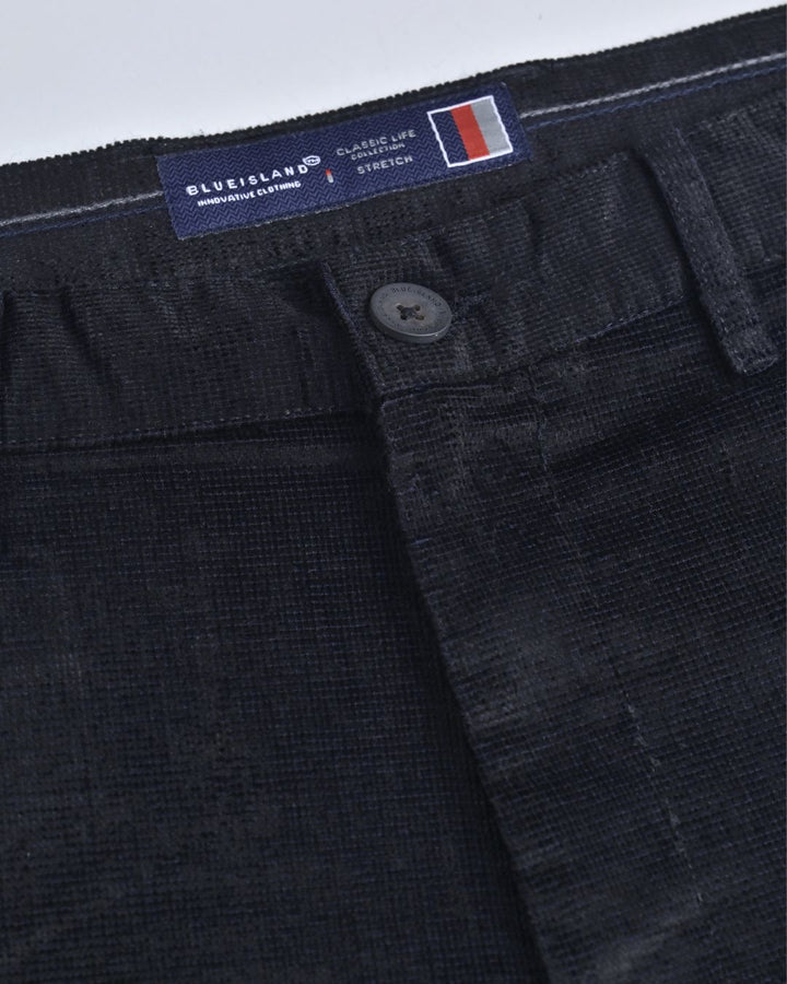 Black Mini Structured - Corduroy Pant
