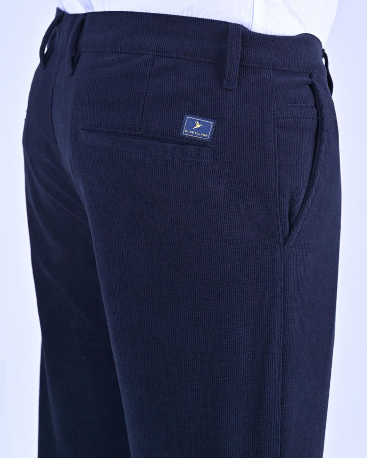 Navy Textured - Corduroy Pant