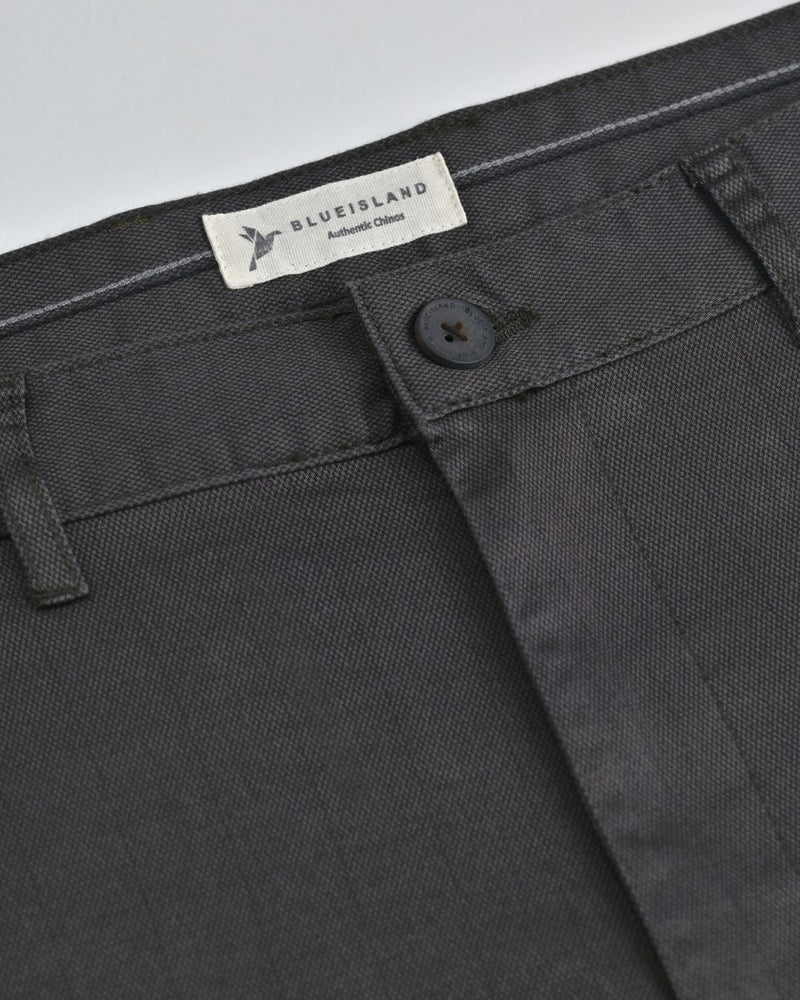 Blackish Grey Cubes - 2 way stretch - COTTON PANT