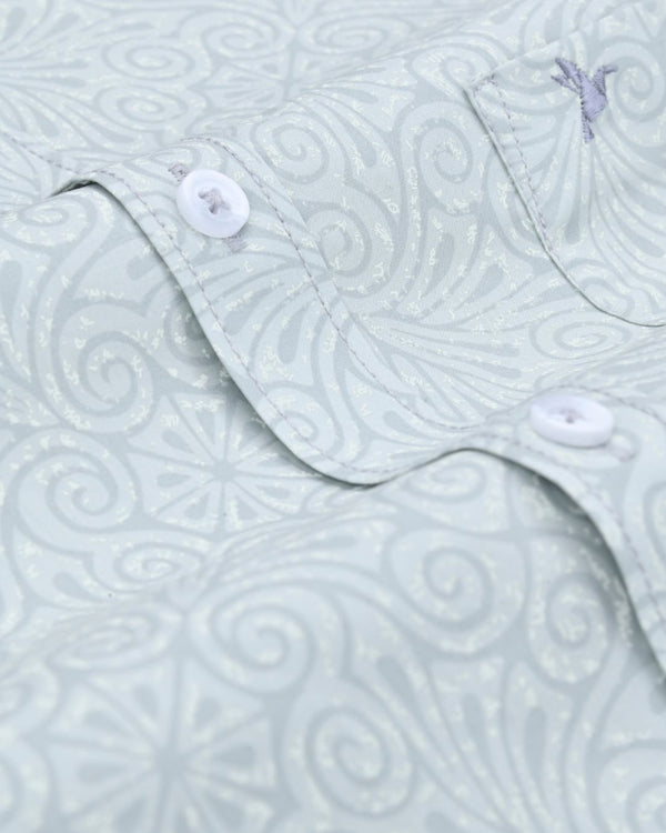 Grey Spiral Print-Full-Stain Proof