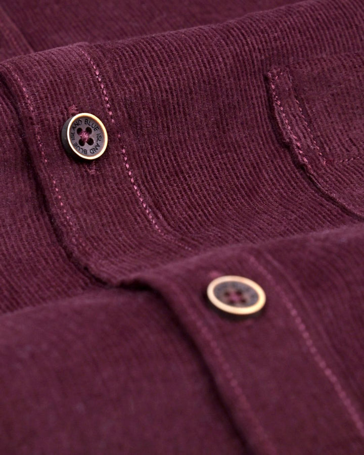 Maroon - Full-Corduroy Shirt