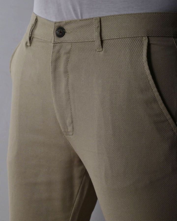 Cream Cross Stripes - Dobby Pant