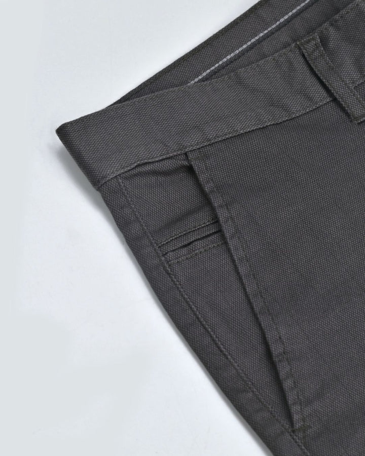 Blackish Grey Cubes - 2 way stretch - COTTON PANT