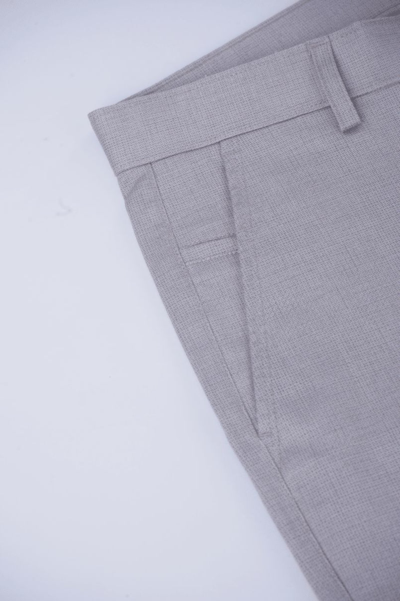 Lite Grey Mesh Printed - 2 way stretch - COTTON PANT