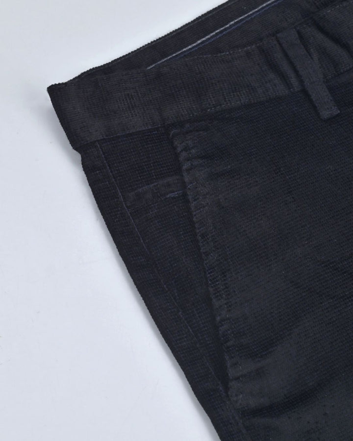 Black Mini Structured - Corduroy Pant