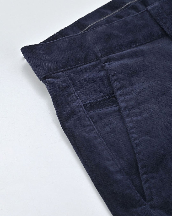 Navy Pixel Printed - Corduroy Pant