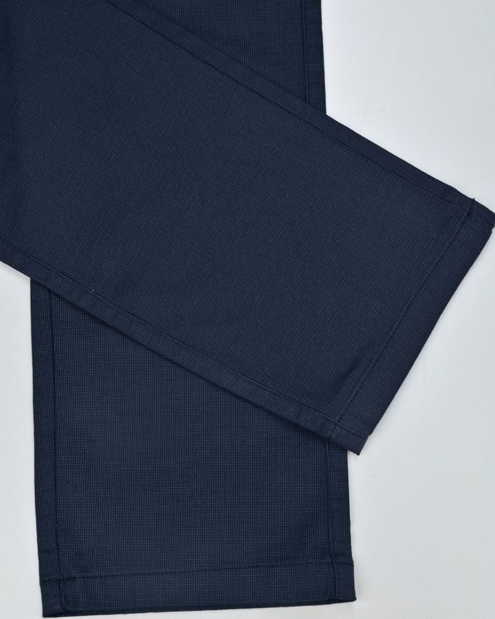 Navy Pixel Printed - 2 way stretch - COTTON PANT