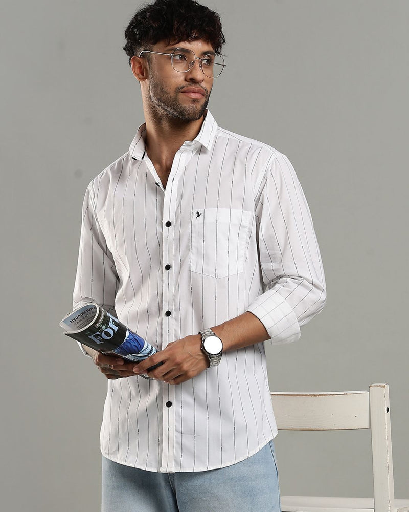 White Boss Stripes -Full-Stain Proof