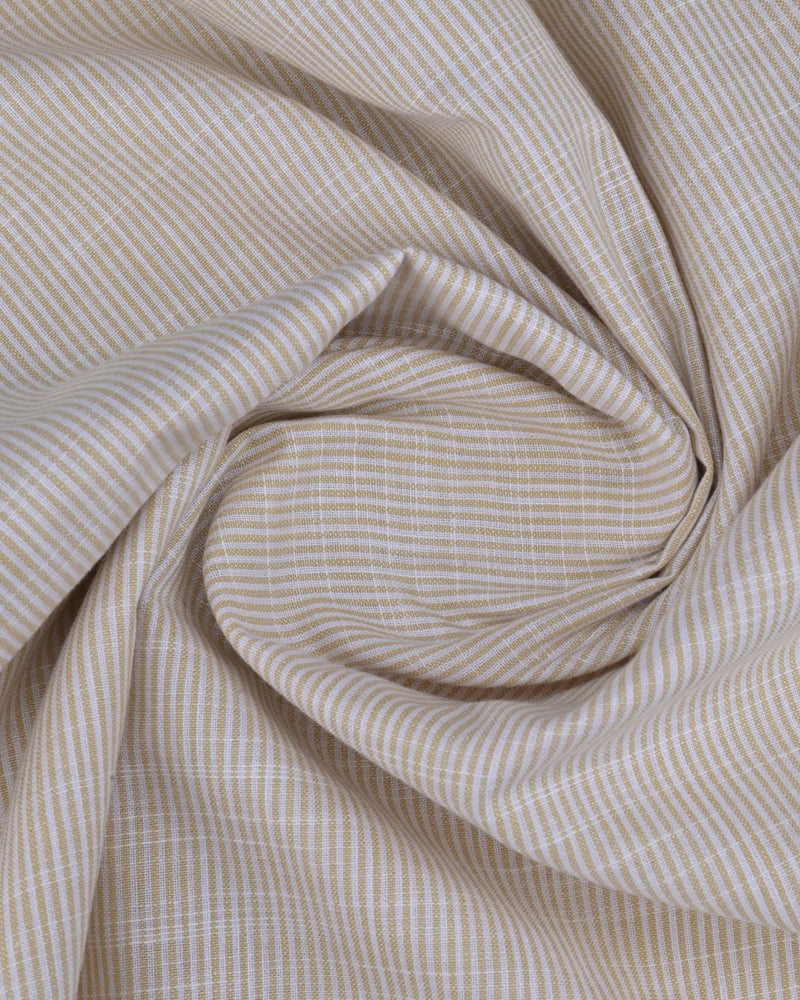Orange Monoline Stripes -Full-Bamboo Linen
