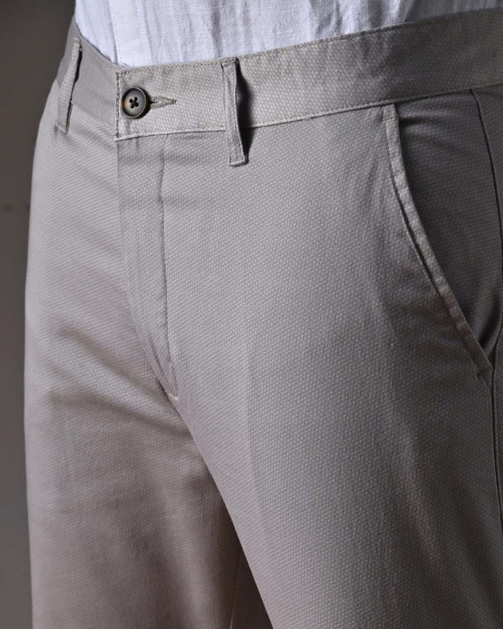 Grey Sketchy Printed - 2 way stretch - COTTON PANT