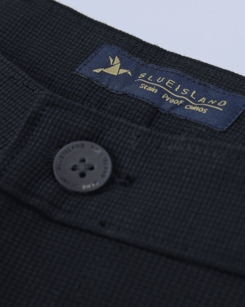 Black Square Checked - 2 way stretch - COTTON PANT
