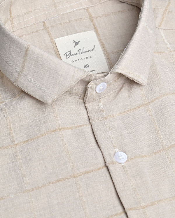 Pearl Cream Oversize Box - Half Sleeve - Airlite Shirt