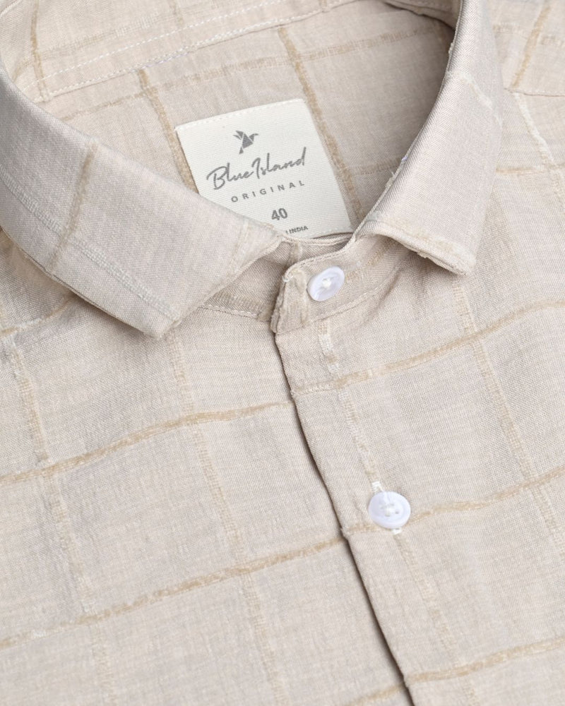 Pearl Cream Oversize Box - Half Sleeve - Airlite Shirt