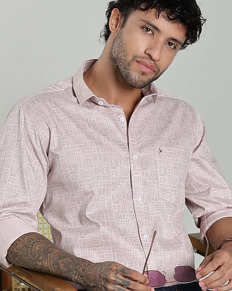 Blush Pink Tribal Print-Full-Stain Proof