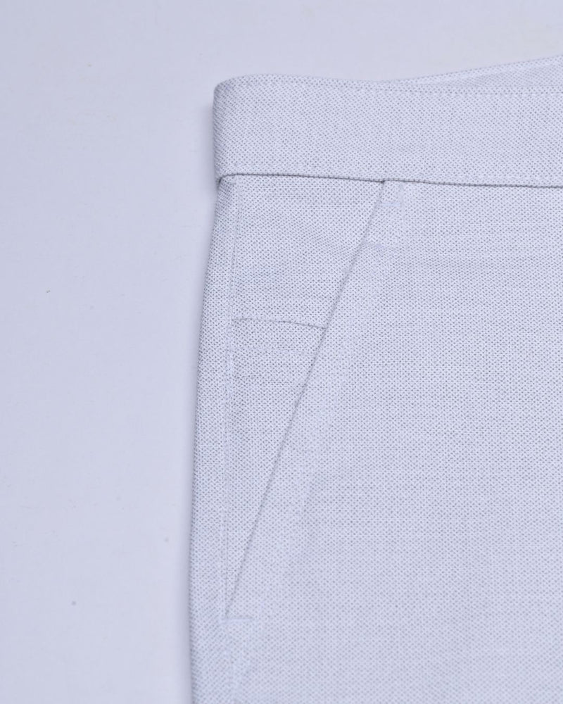 White Steel Printed - 2 way stretch - COTTON PANT