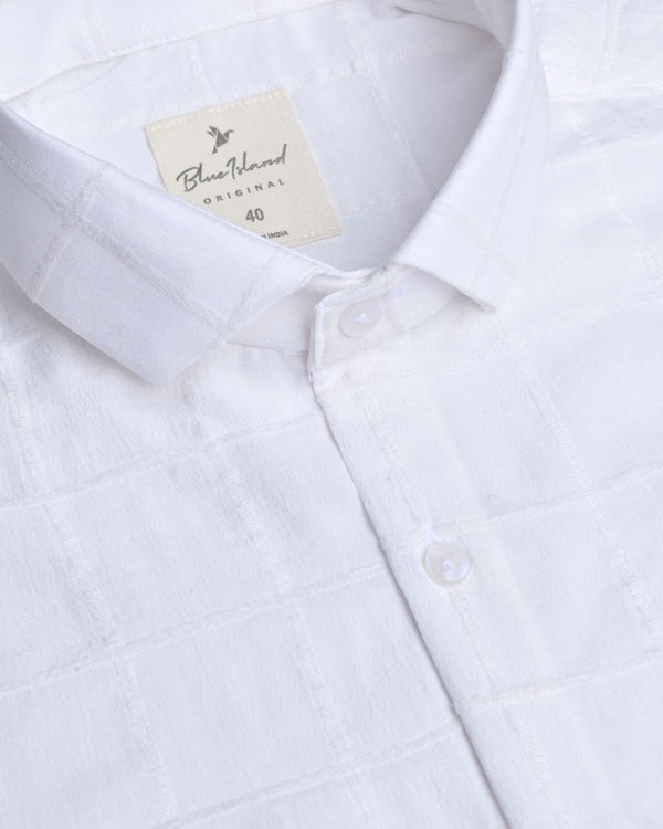 Silky White Oversize Box - Half Sleeve - Airlite Shirt