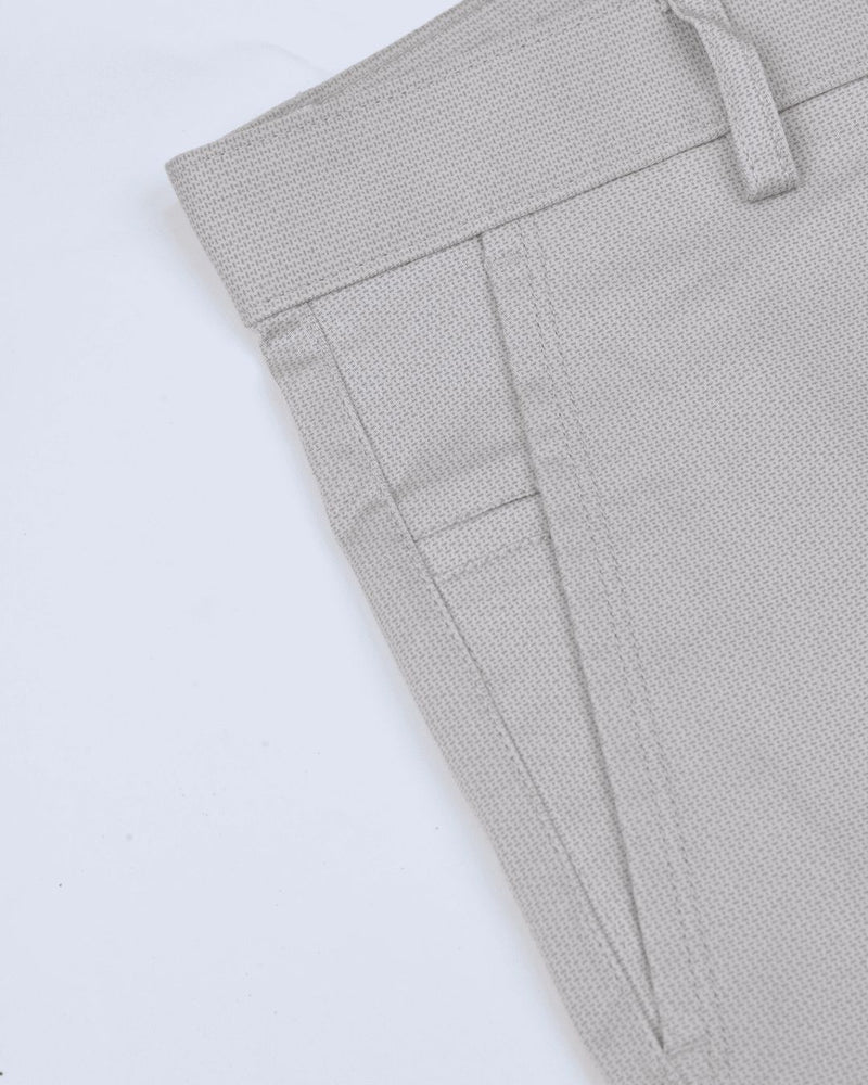 Cream Pixel Printed - 2 way stretch - COTTON PANT