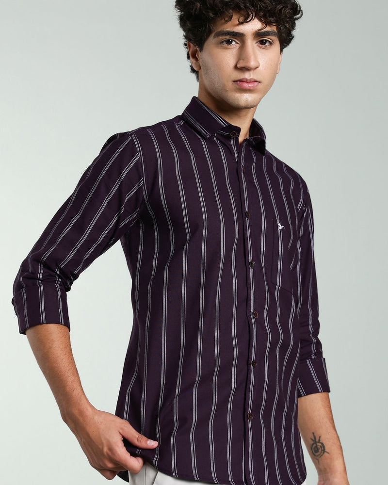 Classy Wine Stripes- Full-Stain Proof