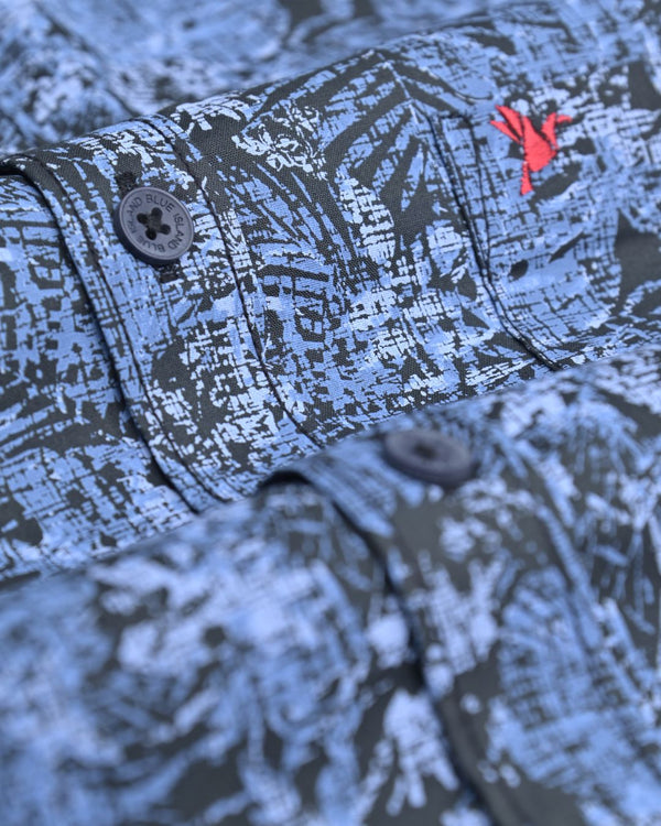Blue Forest print - Half Sleeve - Stain Proof