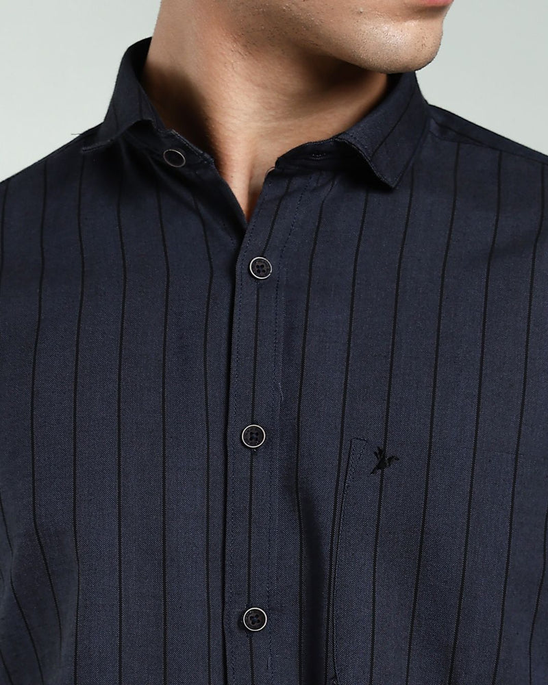 Midnight Sapphire Stripes- Full-Stain Proof