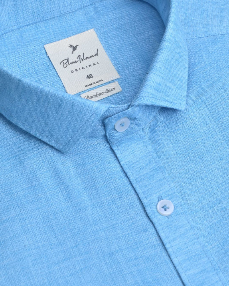 Aqua Blue -Full-Bamboo Linen