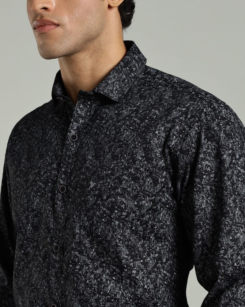 Mid Night Black Mystery Print -Full-Stain Proof
