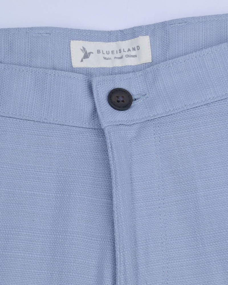 Textured Bluish Grey - 2 way stretch - COTTON PANT