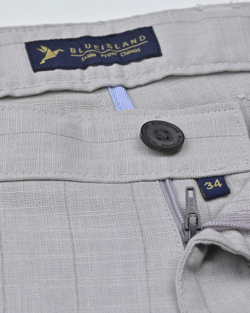 Dusty Grey Vertical Stripes - 2 way stretch - COTTON PANT
