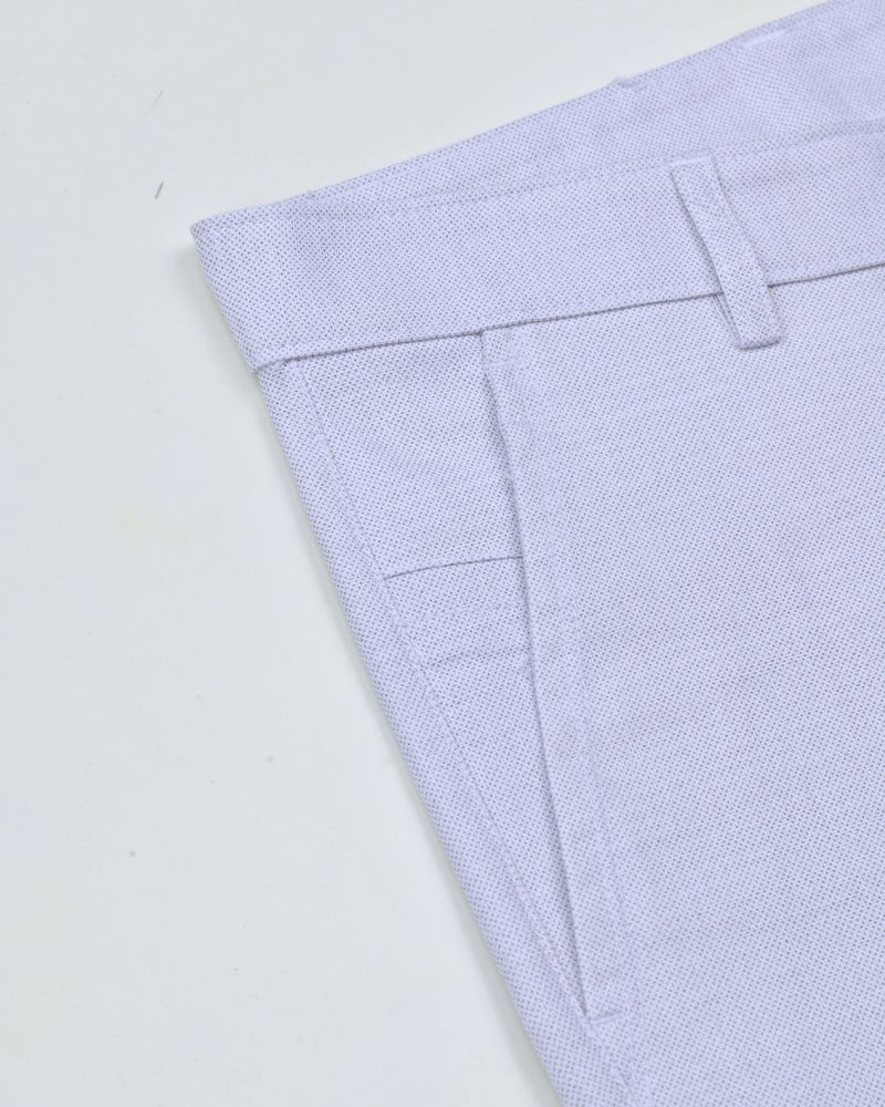 White Steel Printed - 2 way stretch - COTTON PANT