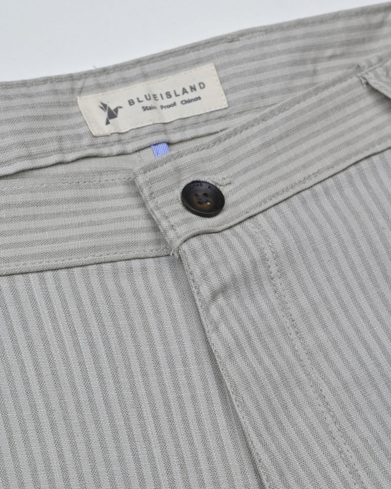 Dusty Cream Mini stripes - 2 way stretch - COTTON PANT