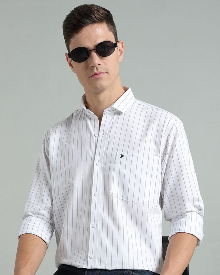 White Vertical Stripes -Full-Stain Proof