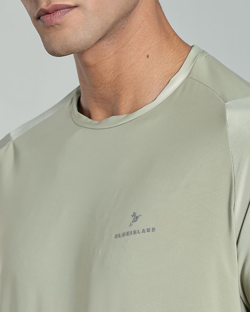 Lite Olive - Active wear Round neck Tshirt