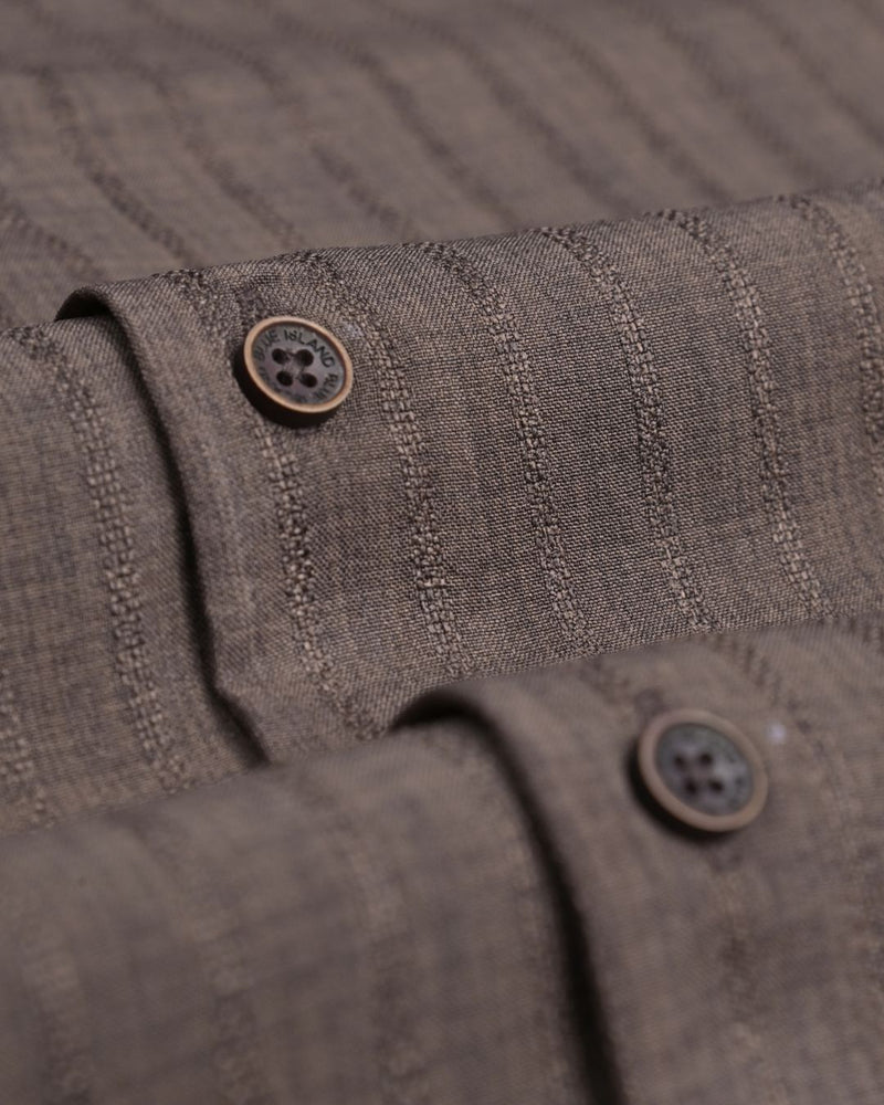 Chocolate Brown Dotted Lines - Full - Airlite Shirt