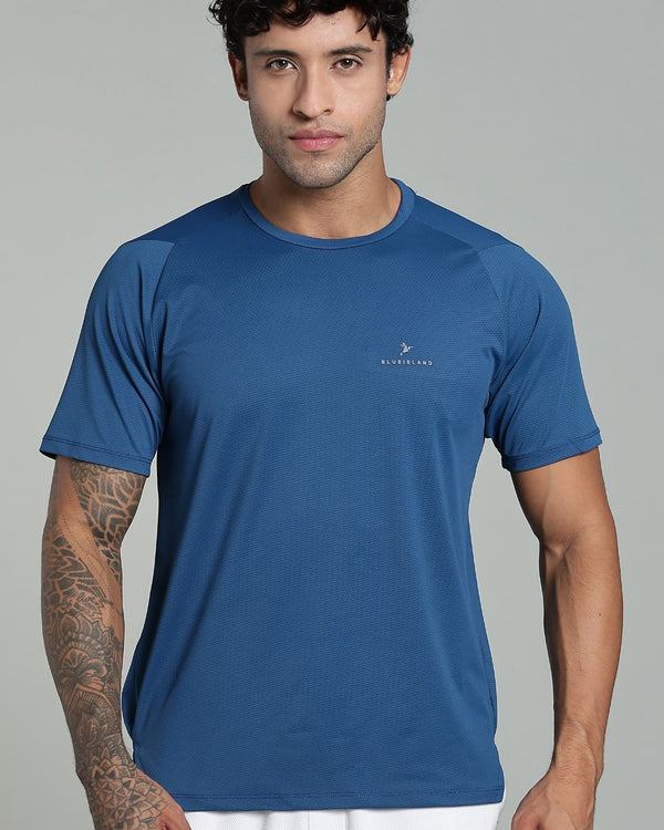 Stylish Blue - Active wear Round neck Tshirt