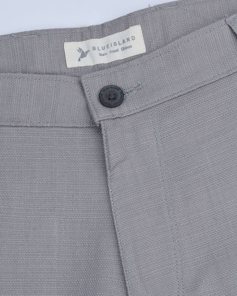 Textured Cement Grey - 2 way stretch - COTTON PANT