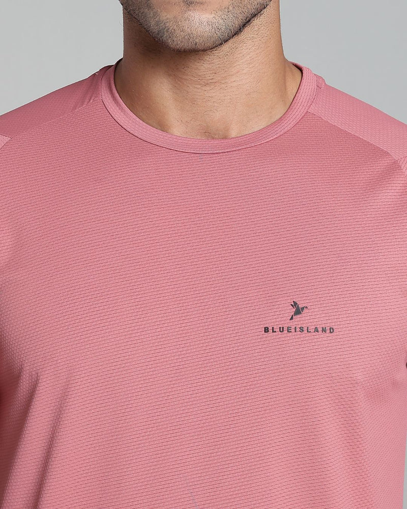Mild Pink - Active wear Round neck Tshirt