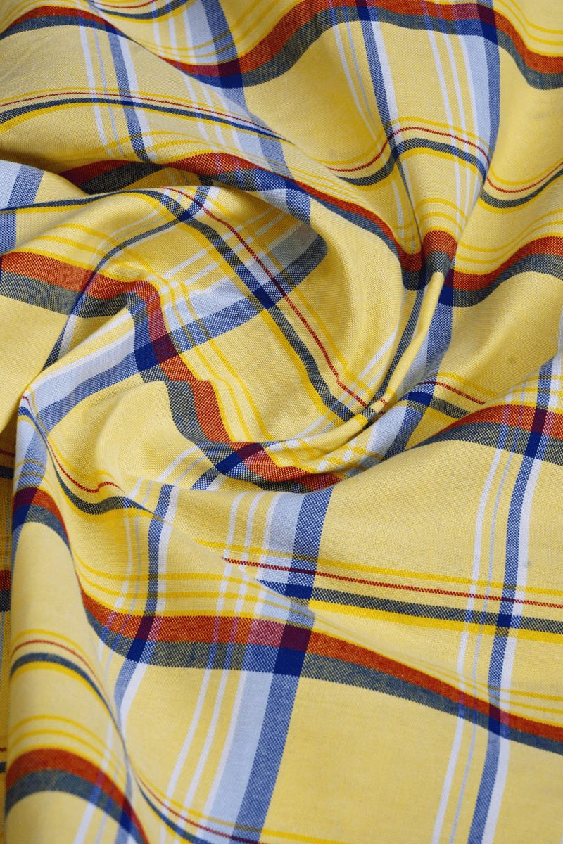 KIDS - Summer Yellow Checks-Stain Proof Shirt