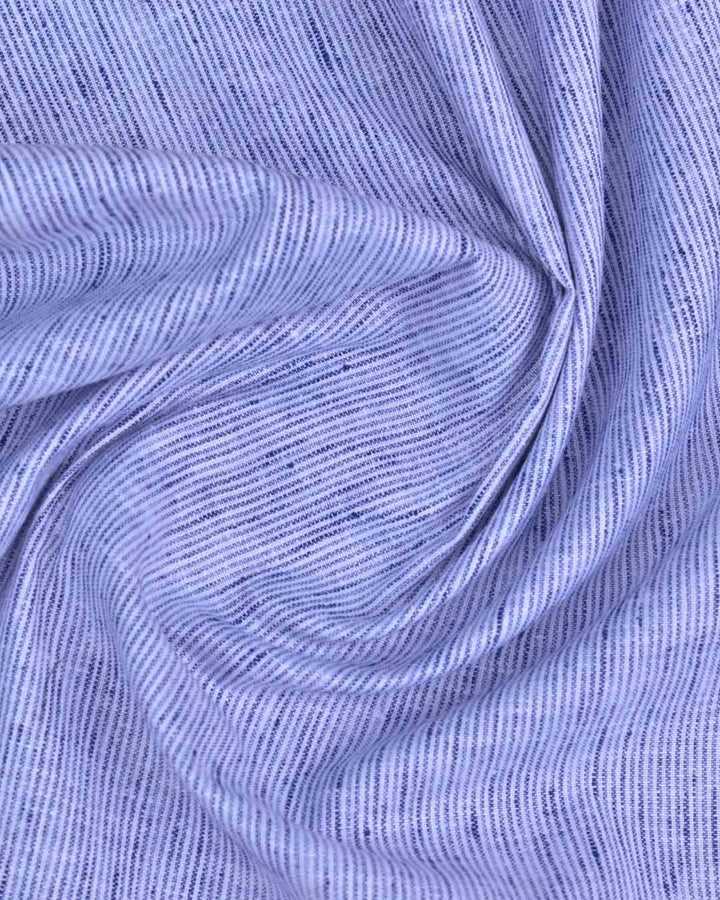 Denim Grid Stripes -Full-Bamboo Linen
