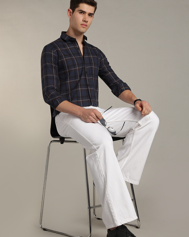 Blue & Brown Checks -Full-Stain Proof