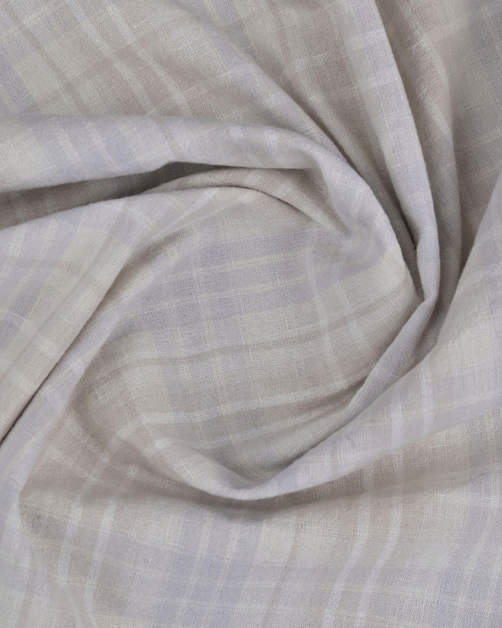 Faded Grey Stripes -Full-Cotton Linen Shirt