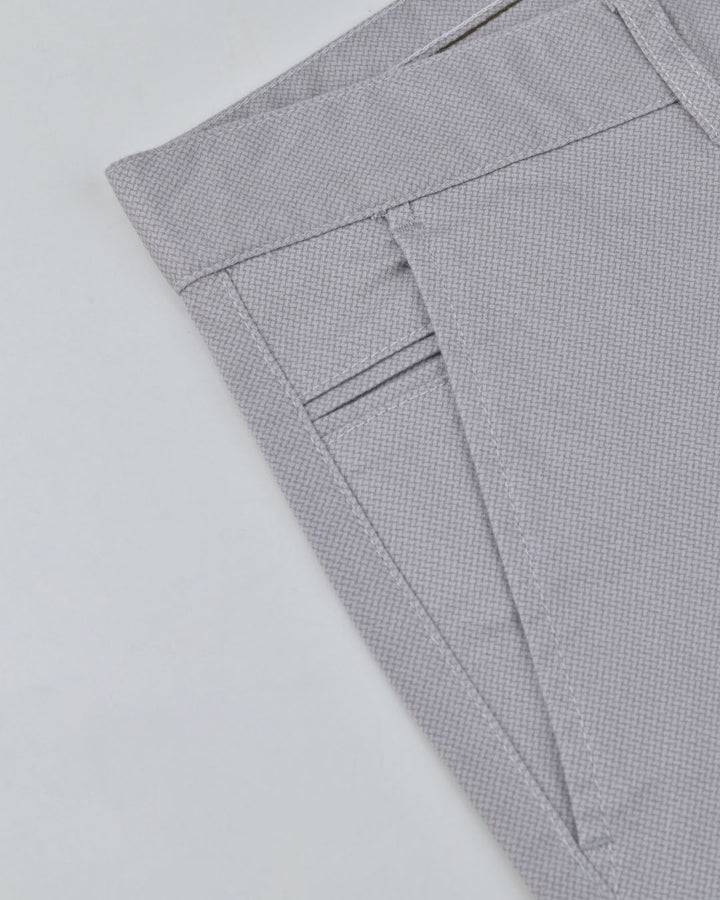 Grey Web Printed - 2 way stretch - COTTON PANT