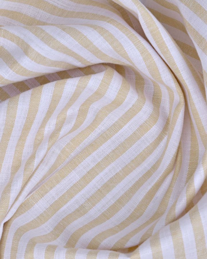 Mini Sandal Cream & White Stripes -Full-Bamboo Linen