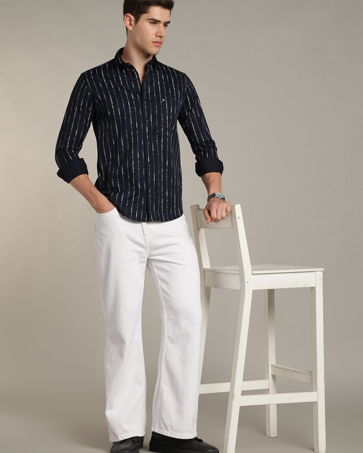 Navy & Military Line Stripes -Full-Stain Proof
